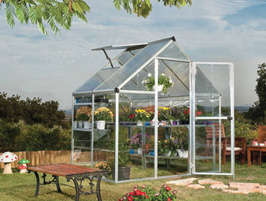 The Brighton Hybrid Greenhouse can stand up to heavy rains and snows, but it is still small and lightweight.